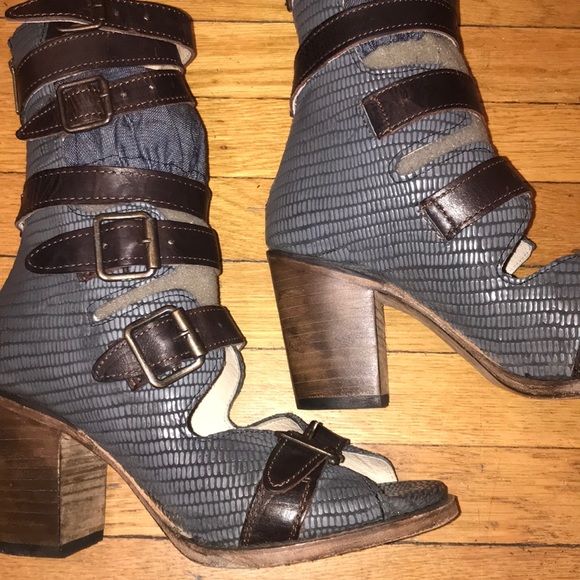 Extremely Rare Freebird Blue Snakeskin Bond Sandal - Picture 3 of 8